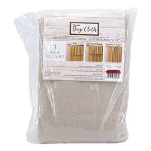 Mercantile Drop Cloth Brown Curtains 50"x95" Window Panel Removable Rings New